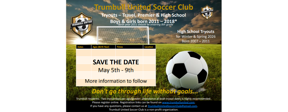 2025 - 2026 Tryouts - SAVE THE DATE